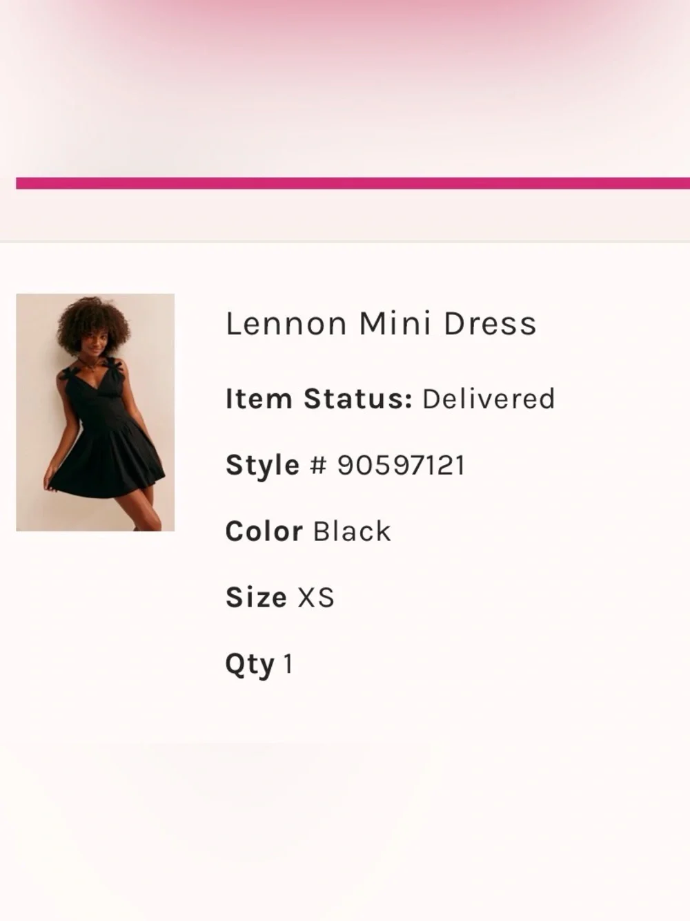 Free People Lennon Mini Dress Black XS